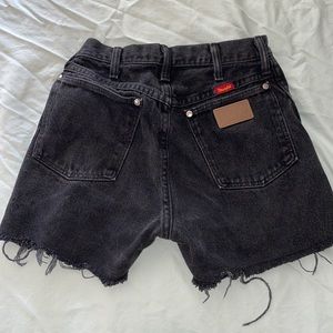 Black Vintage Wrangler Cutoffs